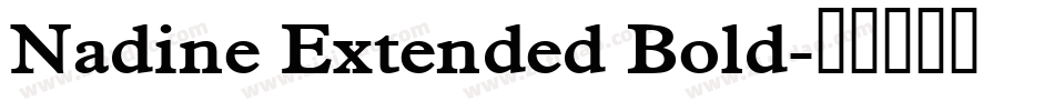 Nadine Extended Bold字体转换